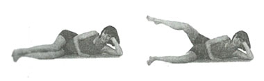 Поднимание согнутой ноги в положении лёжа на боку